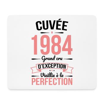Anniversaire 40 ans - Cuvée 1984 - Cadeau Humour - Tapis de souris (format paysage) - blanc - Devant