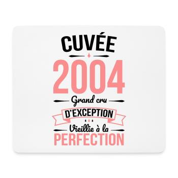 Anniversaire 20 ans - Cuvée 2004 - Cadeau Humour - Tapis de souris (format paysage) - blanc - Devant