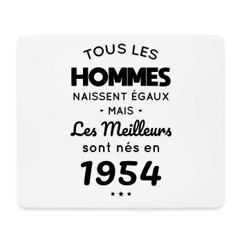 Anniversaire 70 ans - Meilleurs sont nés en 1954 - Tapis de souris (format paysage) - blanc - Devant