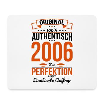 18. Geburtstag - Original 2006 100% Authentisch - Mousepad (Querformat) - Weiß - Vorne