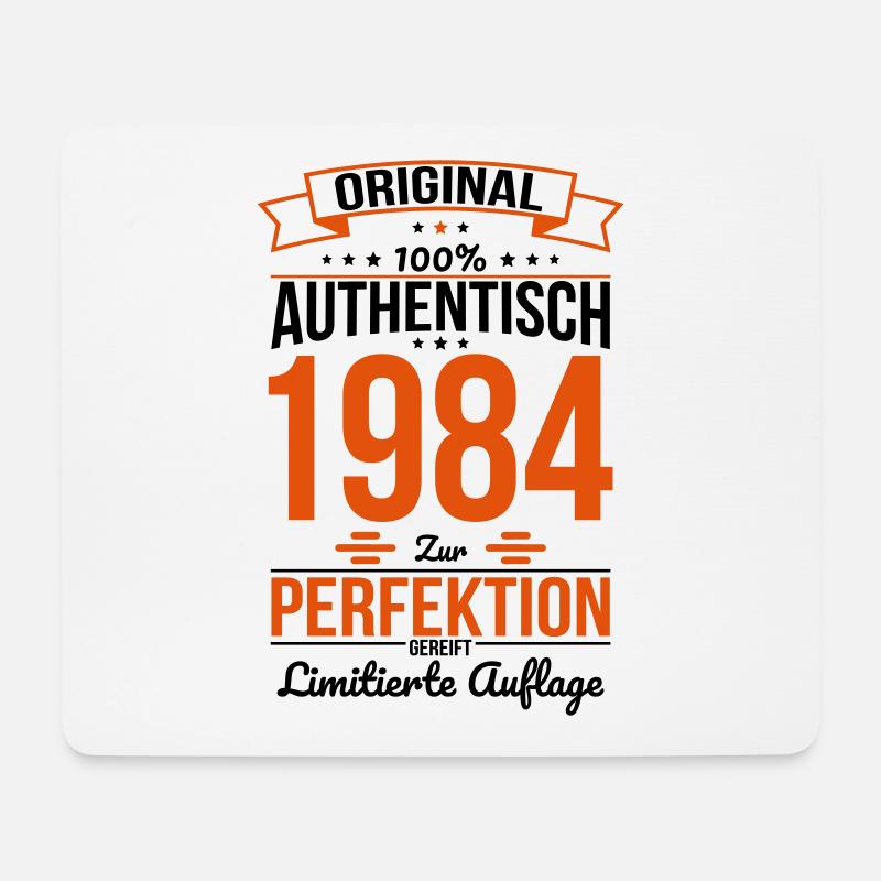 40. Geburtstag - Original 1984 100% Authentisch - Mousepad (Querformat) - Weiß