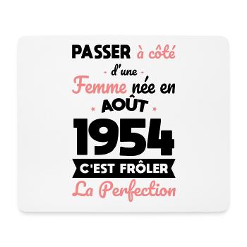 70th Birthday - Born in August 1954 - Mouse Pad (horizontal) - white - Front