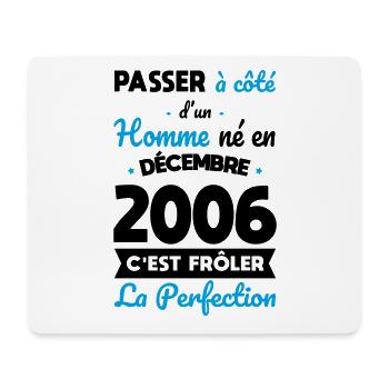 18th birthday - Born in December 2006 - Mouse Pad (horizontal) - white - Front