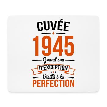 80th Anniversary - Cuvée 1945 - Humour Gift - Mouse Pad (horizontal) - white - Front