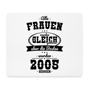 20e anniversaire - Les meilleurs sont nés en 2005 - Tapis de souris (format paysage) - blanc - Devant