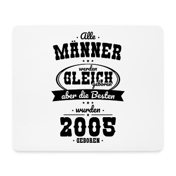 20e anniversaire - Les meilleurs sont nés en 2005 - Tapis de souris (format paysage) - blanc - Devant
