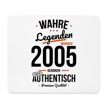 20. Geburtstag - Legenden wurden 2005 - Mousepad (Querformat) - Weiß - Vorne