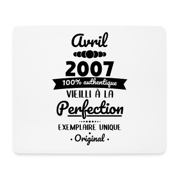 18th Birthday - April 2007 Original - Mouse Pad (horizontal) - white - Front