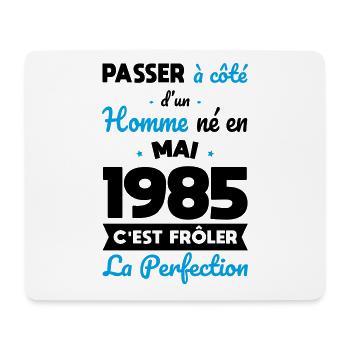 Anniversaire 40 ans - Né en Mai 1985 - Tapis de souris (format paysage) - blanc - Devant