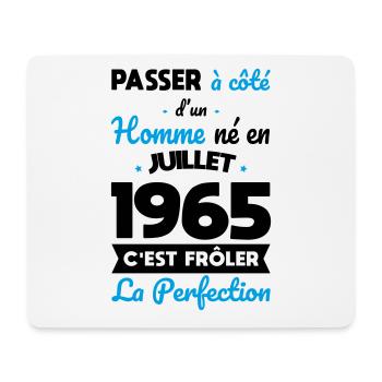 Anniversaire 60 ans - Né en Juillet 1965 - Tapis de souris (format paysage) - blanc - Devant