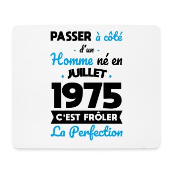 50th Birthday - Born in July 1975 - Mouse Pad (horizontal) - white - Front