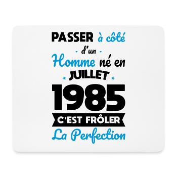 Anniversaire 40 ans - Né en Juillet 1985 - Tapis de souris (format paysage) - blanc - Devant