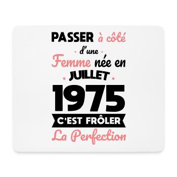 50th Birthday - Born in July 1975 - Mouse Pad (horizontal) - white - Front