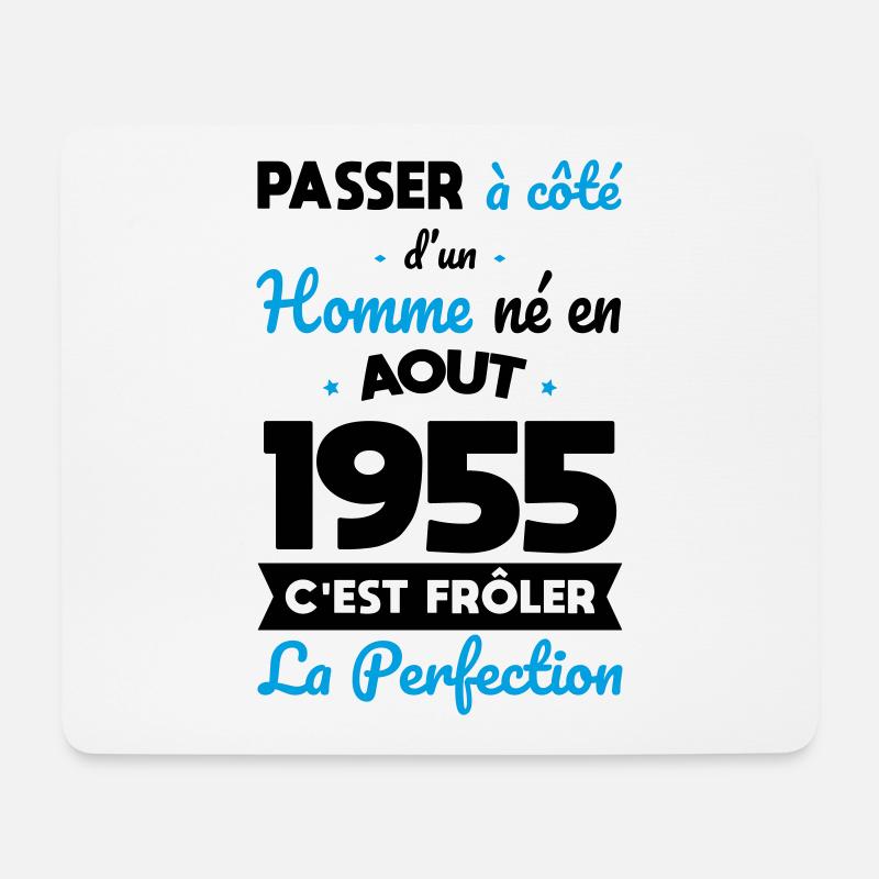 70th Birthday - Born in August 1955 - Mouse Pad (horizontal) - white