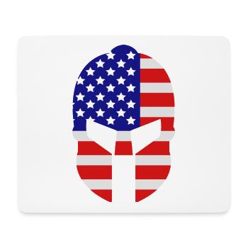 Spartanischer Helm USA - Mousepad (Querformat) - Weiß - Vorne