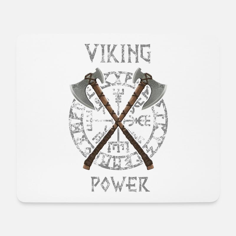 Viking Power (grau) - Mousepad (Querformat) - Weiß
