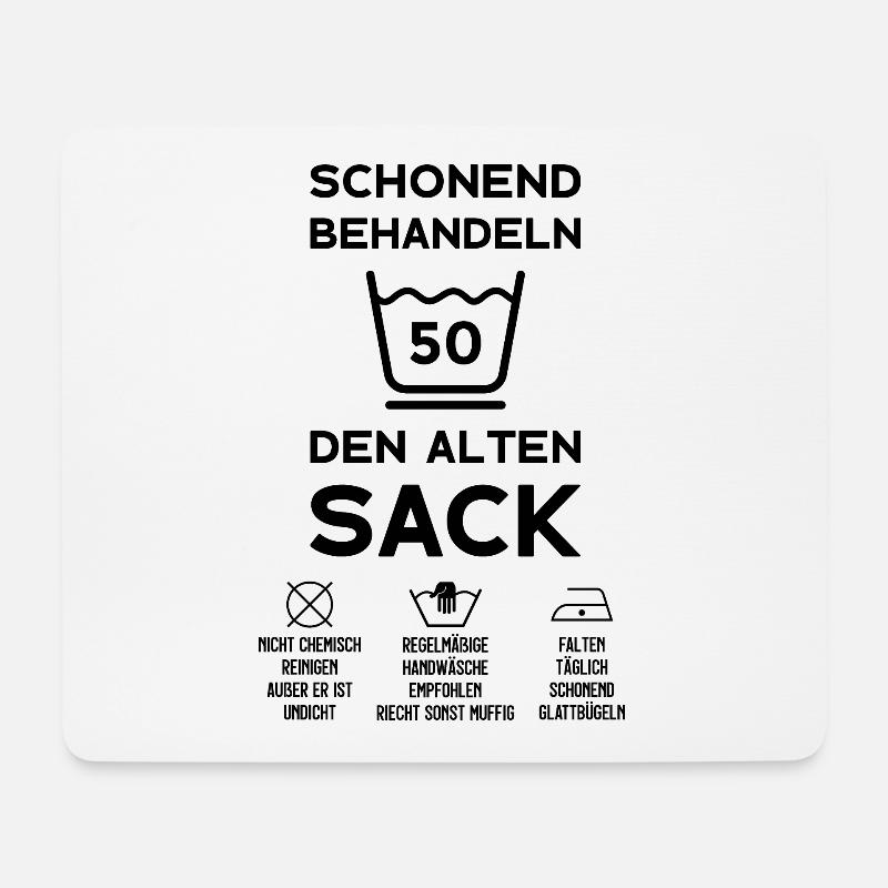 50. GEBURTSTAG HERREN 50 JAHRE SCHONEND BEHANDELN - Mousepad (Querformat) - Weiß