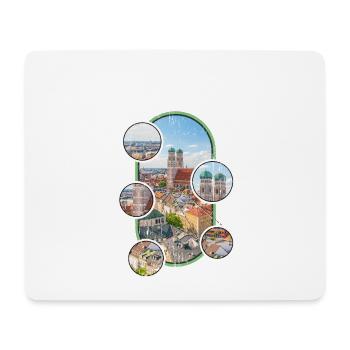 München Deutschland Bayern Stadt Skyline Liebe - Mousepad (Querformat) - Weiß - Vorne