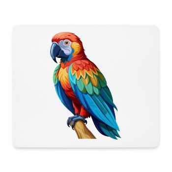 Parrot - Mouse Pad (horizontal) - white - Front