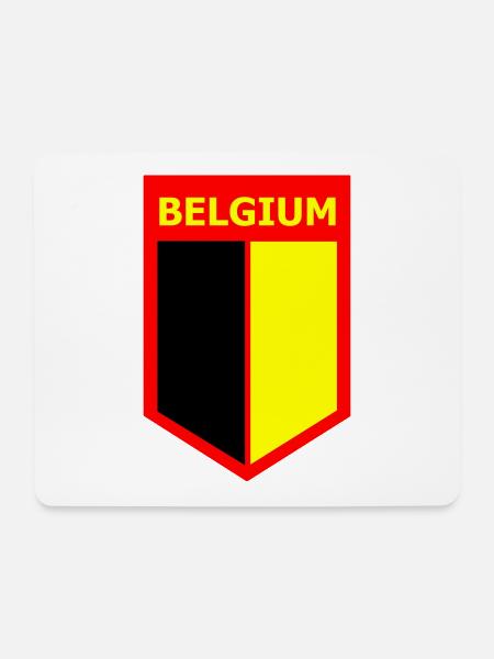 FLAG BELGIUM - Mouse Pad (horizontal) - white