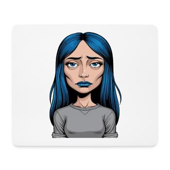 Anime Woman - Mouse Pad (horizontal) - white - Front
