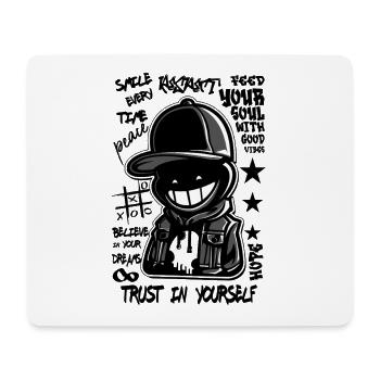 Hip hop lives - se motiver soi-même - Tapis de souris (format paysage) - blanc - Devant
