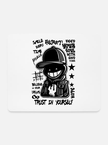 Hip hop lives - motivation yourself - Mousepad (Querformat) - Weiß