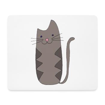Zigzag Cat Grey - Mouse Pad (horizontal) - white - Front
