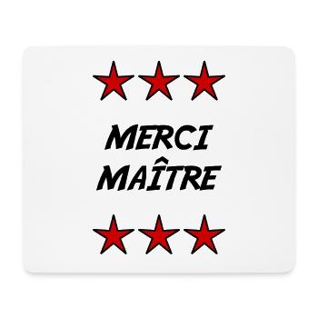 MERCI. MERCI MAÎTRE. CADEAU MAÎTRE. VACANCES. ÉTÉ. - Tapis de souris (format paysage) - blanc - Devant