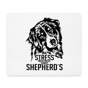 AUSTRALIAN SHEPHERD stress mich nicht Wilsigns - Mousepad (Querformat) - Weiß - Vorne