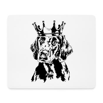 Flat COATED RETRIEVER chien chien chien - Tapis de souris (format paysage) - blanc - Devant
