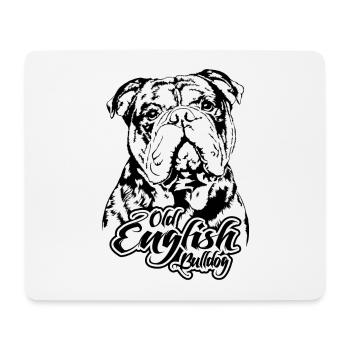VIEUX BOULEDOGUE ANGLAIS Portrait Chiens OEB Wilsigns - Tapis de souris (format paysage) - blanc - Devant