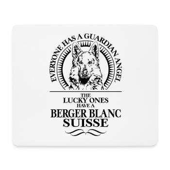 BERGER BLANC SUISSE Guardian Angel Saying Wilsigns - Mouse Pad (horizontal) - white - Front