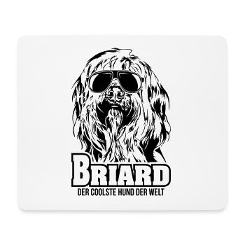 BRIARD coolster Hund Hundespruch Wilsigns Hunde - Mousepad (Querformat) - Weiß - Vorne