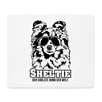 SHELTIE coolster Hund Hundespruch Wilsigns - Mousepad (Querformat) - Weiß - Vorne