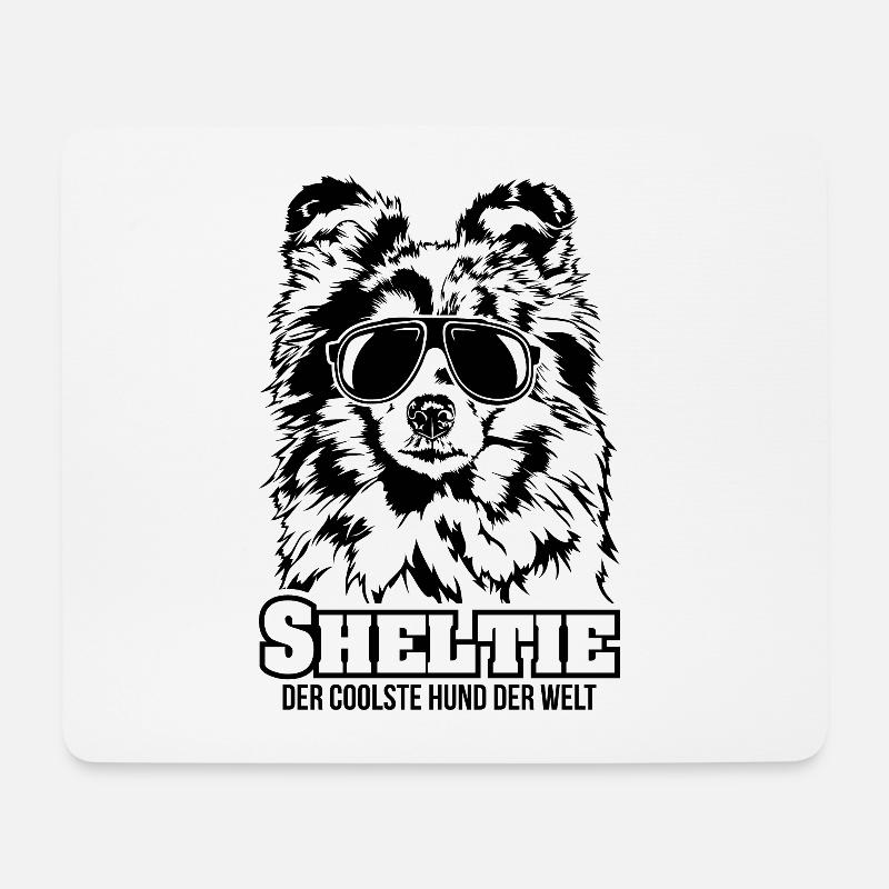SHELTIE coolster Hund Hundespruch Wilsigns - Mousepad (Querformat) - Weiß