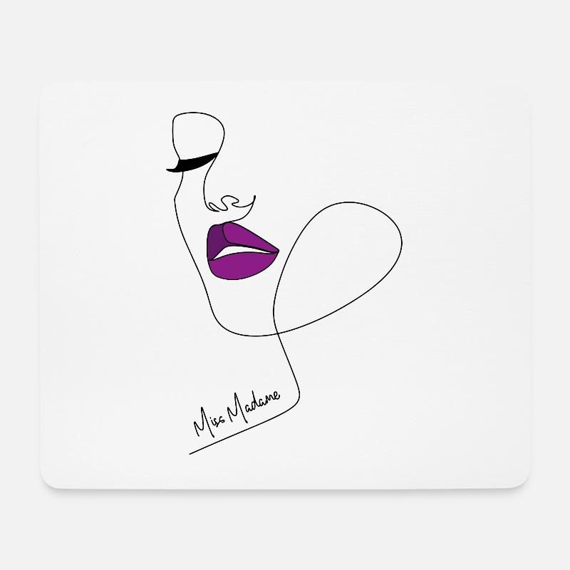 Miss Madame - Mousepad (Querformat) - Weiß
