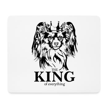 Papillon King of everything Hunde Hund Wilsigns - Mousepad (Querformat) - Weiß - Vorne