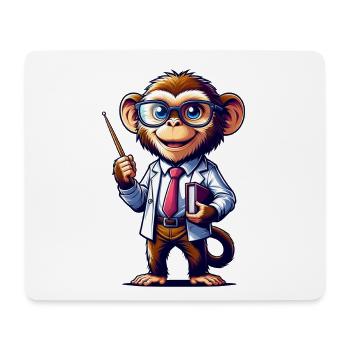 Professeur de singe mignon - Tapis de souris (format paysage) - blanc - Devant