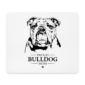 Bouledogue Maman Anglais Bouledogue Chiens Wilsigns - Tapis de souris (format paysage) - blanc - Devant