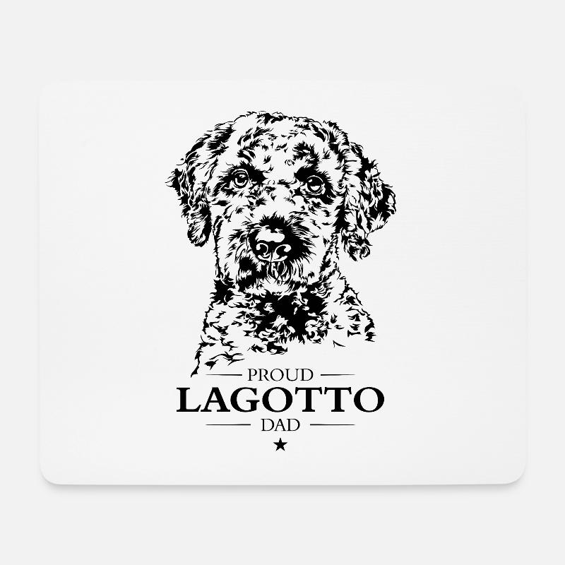Lagotto Dad Hunde Hund Lagotto Romagnolo Wilsigns - Mousepad (Querformat) - Weiß