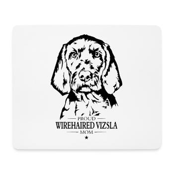 Wirehaired Vizsla Mom Drahthaar Vizsla Wilsigns - Mouse Pad (horizontal) - white - Front