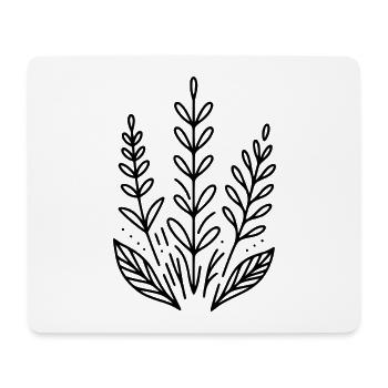 Design minimaliste - Plantes - Tapis de souris (format paysage) - blanc - Devant