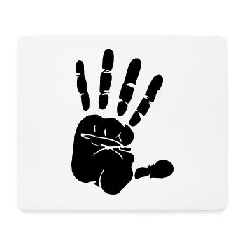Limitiert - schwarze Hand - Geschenk - Idee - Mousepad (Querformat) - Weiß - Vorne
