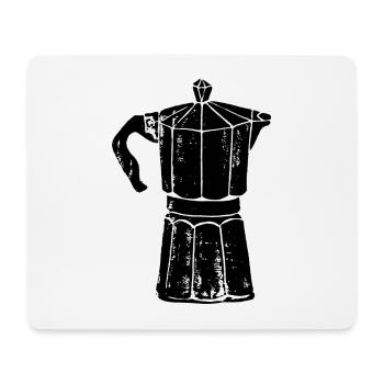 Café – Mais d’abord le café - Tapis de souris (format paysage) - blanc - Devant
