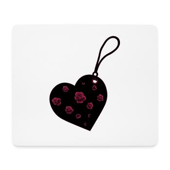 Herz - Mousepad (Querformat) - Weiß - Vorne