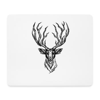 Hirsch - Mousepad (Querformat) - Weiß - Vorne