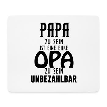 papa opa - Mousepad (Querformat) - Weiß - Vorne