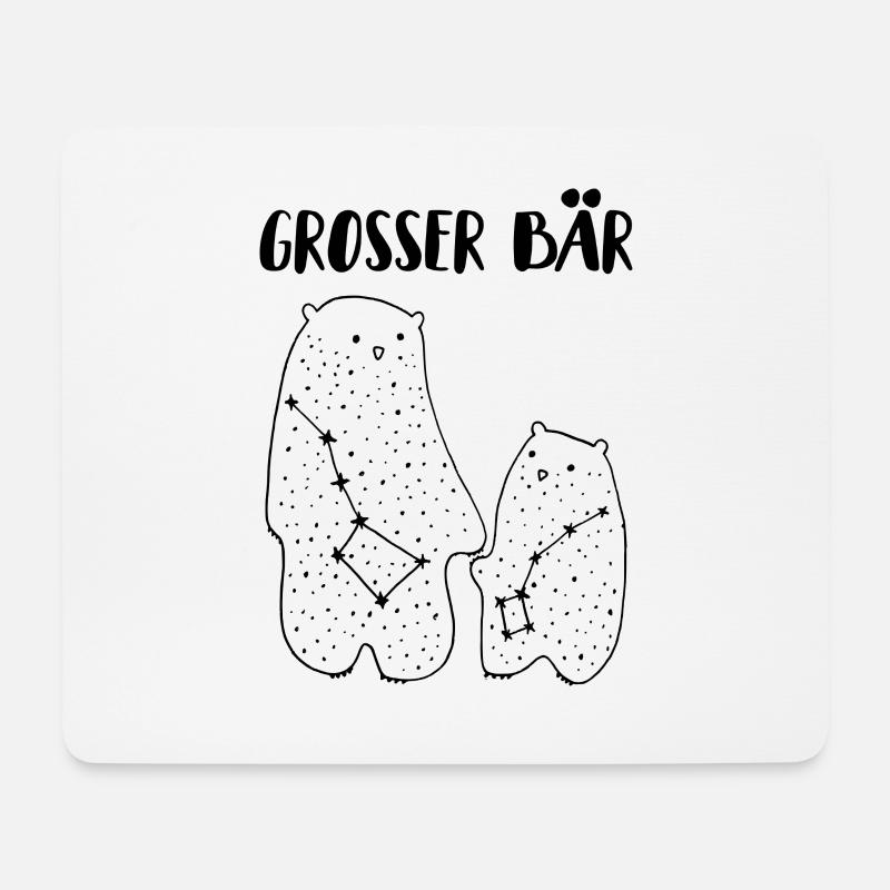 grosser Bär - Mousepad (Querformat) - Weiß