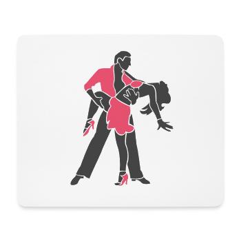 Tanzen Silhouette Paar Tänzer Romantischer Tanz - Mousepad (Querformat) - Weiß - Vorne